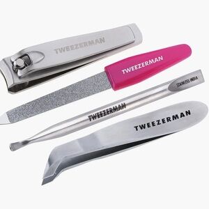 Tweezerman | Nail Care Set with Pink and Silver Tools